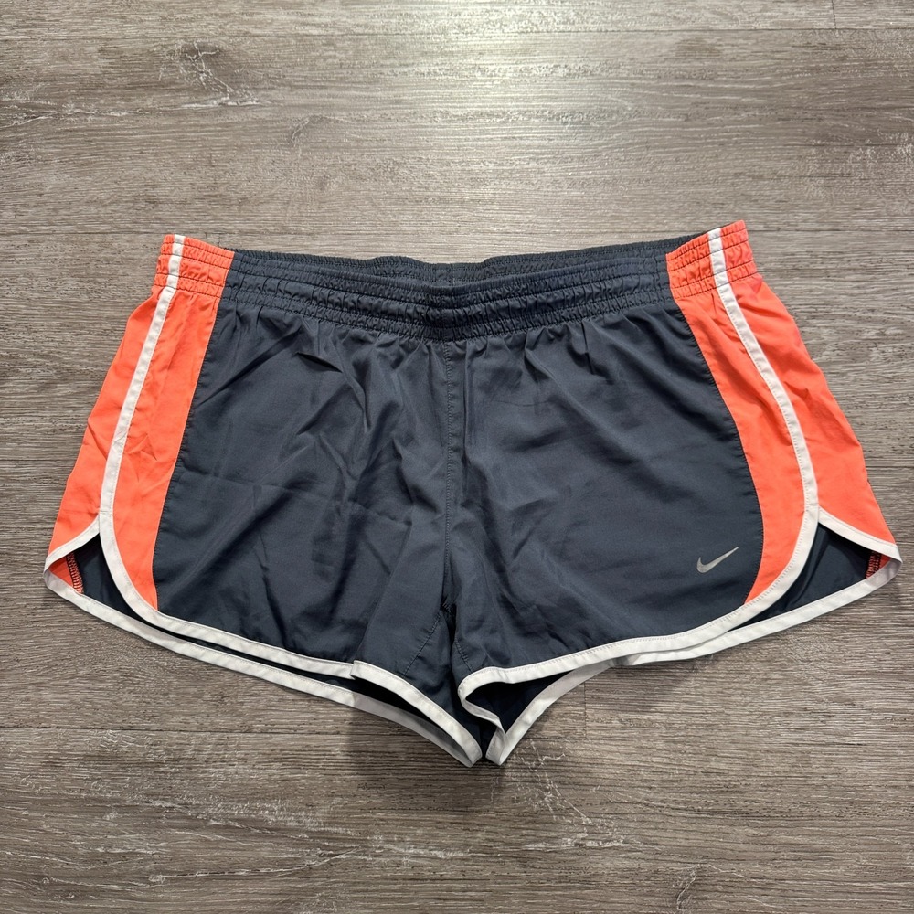 Nike Women's Athletic Shorts Grey with Coral Accents